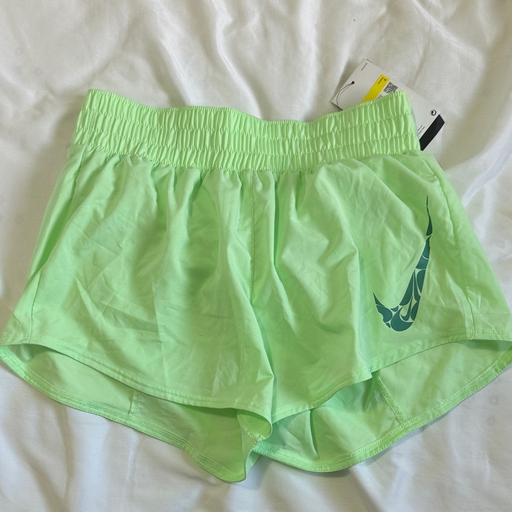 Nike Women's Lime Green Athletic Shorts